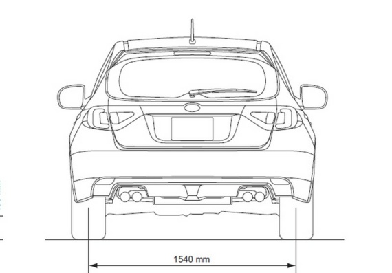 Subaru Impreza WRX STI (2009) (Subaru Impreza VRX STI (2009)) - drawings (drawings) of the car